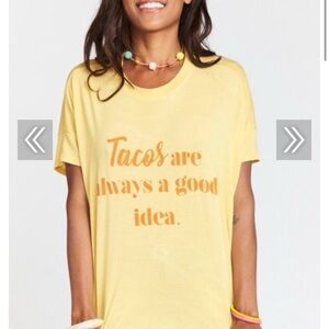 Show Me Your MuMu Tacos Are Always A Good Idea Oversized Tee Yellow Small